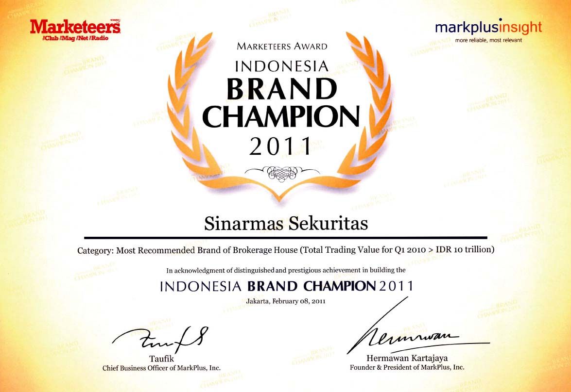 Marketeers Award: Indonesia Brand Champion 2011