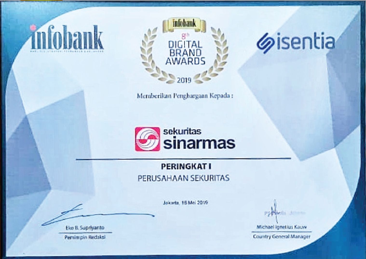 Infobank & Isentia : Digital Brand Awards 2019
