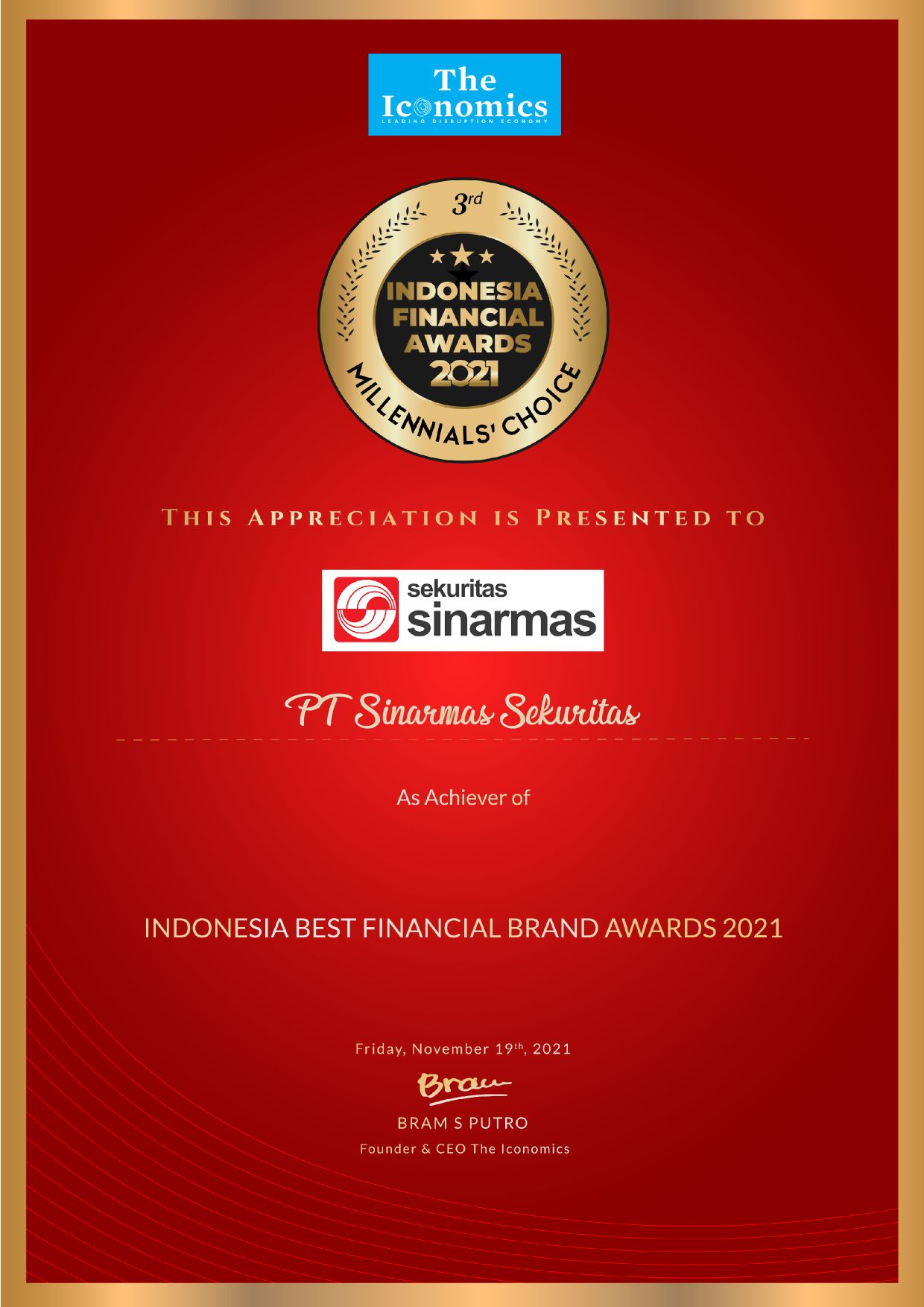 Indonesia Best Financial Brand Award 2021